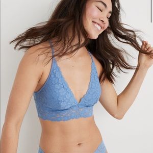 NWT Aerie Wild Side Lace Padded Plunge Bralette